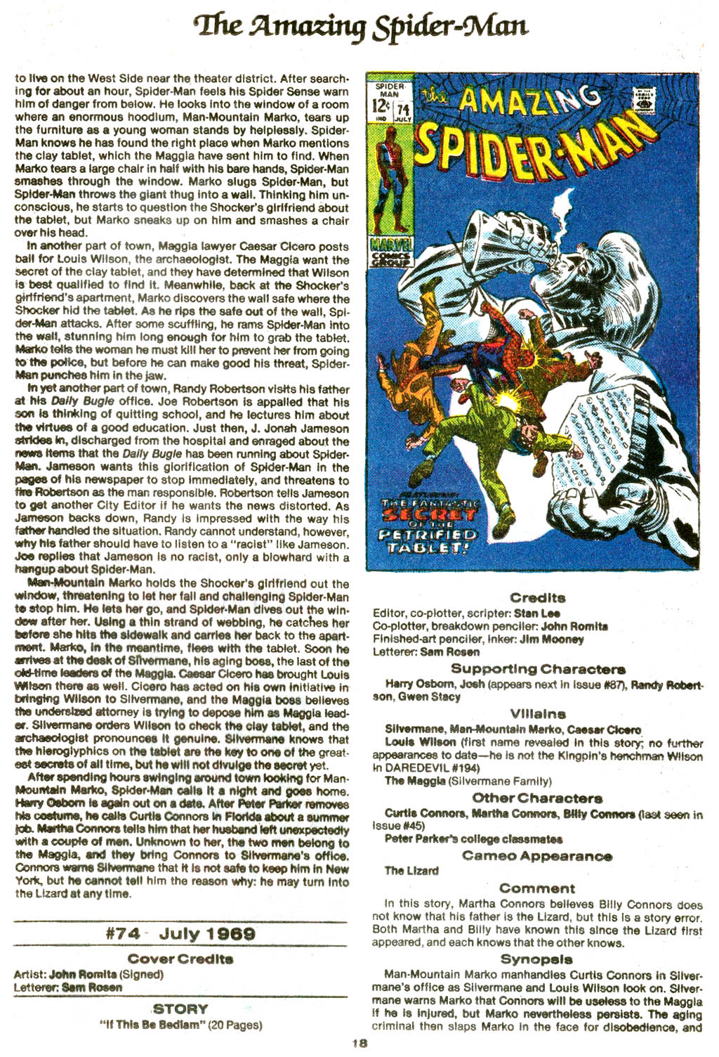 Read online The Official Marvel Index to The Amazing Spider-Man comic -  Issue #3 - 20