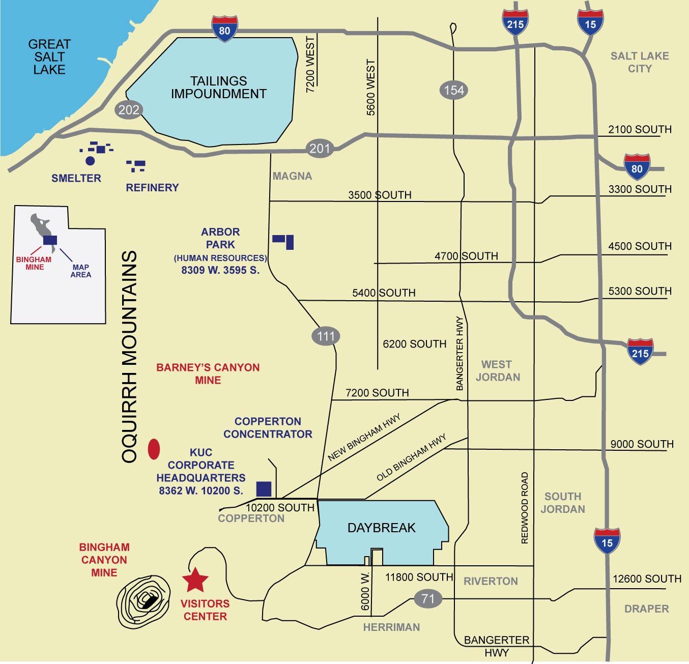 Reisverslag 2009 USA UtahWyoming Brigham City Bingham Copper Mine