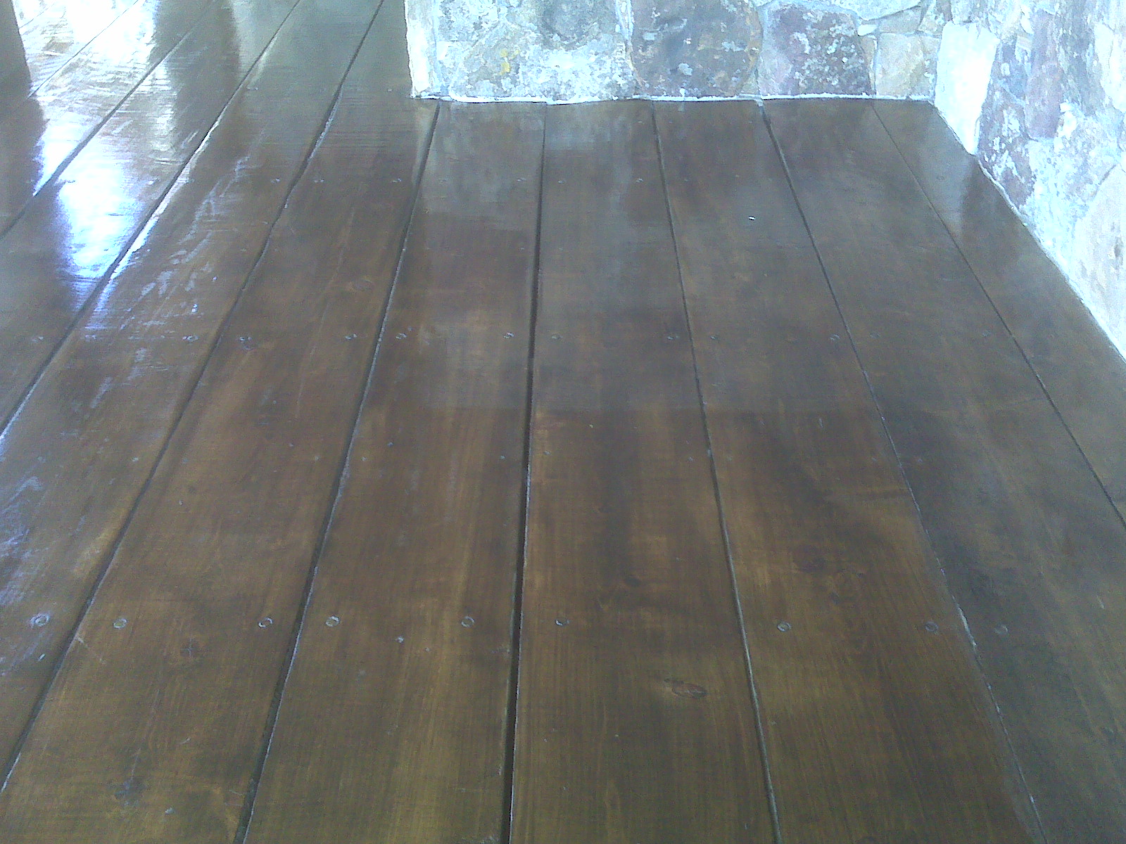 Park City Wood and Deck, Stylists 3 inch rough sawn spruce deck.