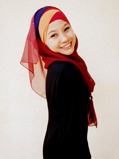 how to wear shawl in muslim style