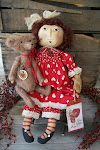 Prim Valentine Doll & Bear