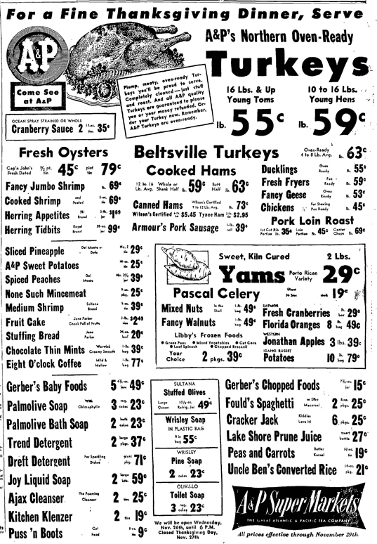 PlainTalk: Thanksgiving, 1952 - Des Plaines style
