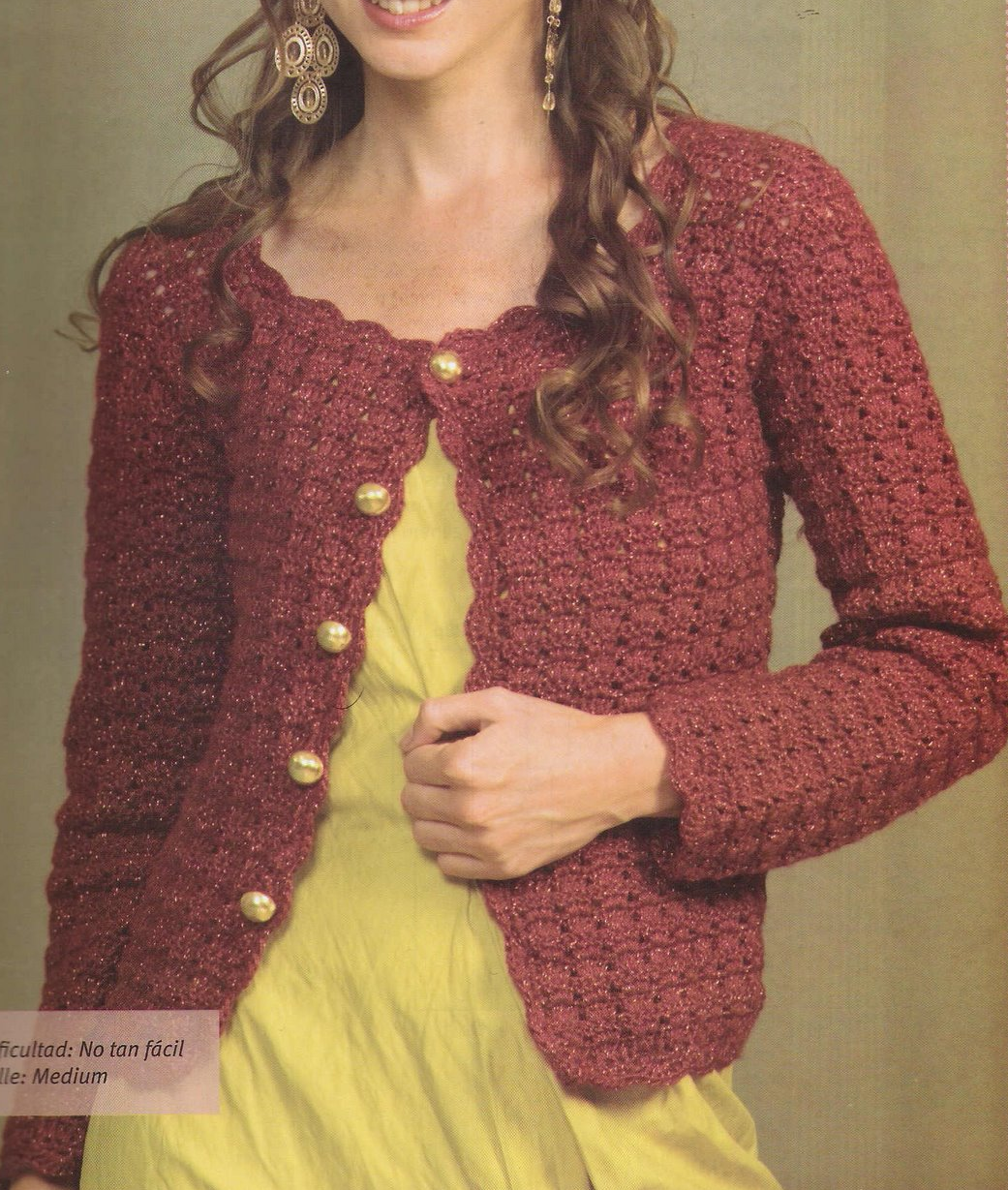 RETALES DE TIEMPO HECHOS CROCHET: 3 MODELOS DE CHAQUETAS CROCHET - gráficos