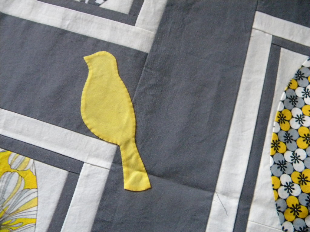 Sew Kind Of Wonderful Gray and Yellow Quilt Top