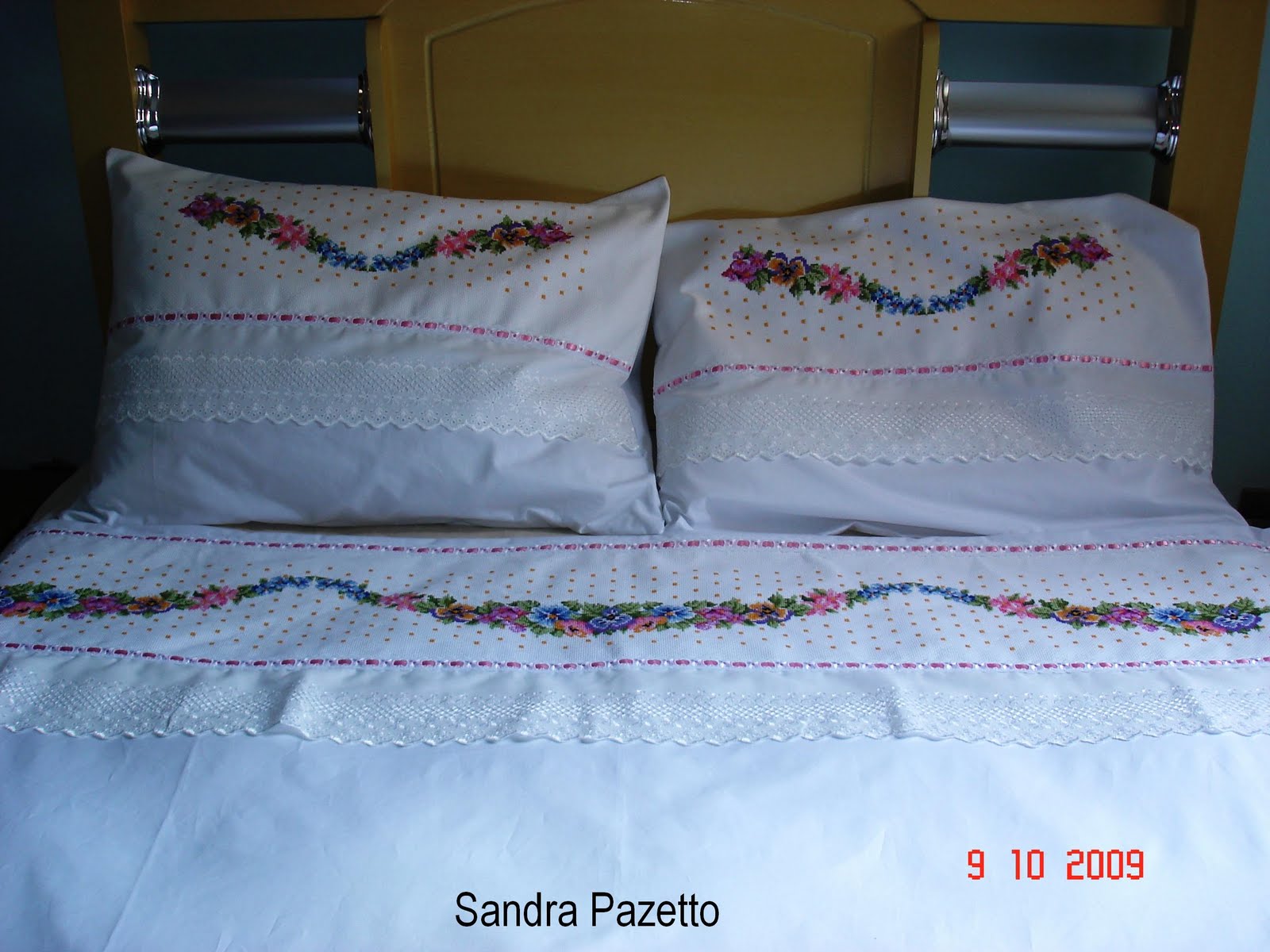 SANDRA PAZETTO PONTO CRUZ: lençol casal