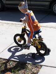 Birthday Boy riding his new bike