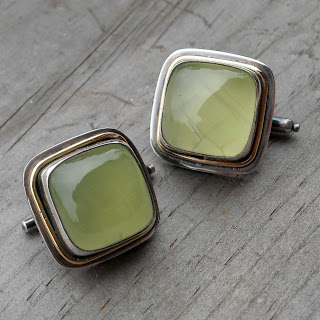 prehnite cufflinks