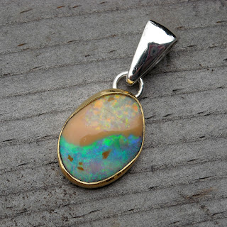 boulder opal pendant
