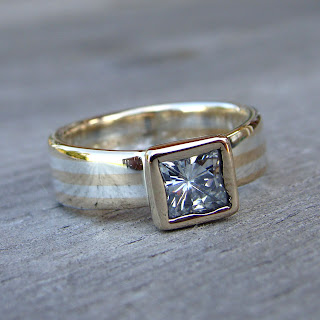 square moissanite ring