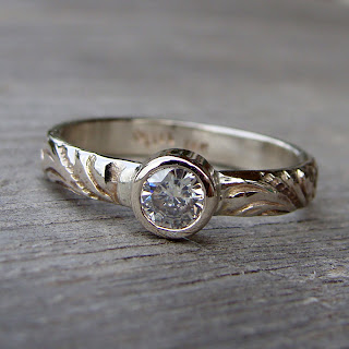 moissanite white gold