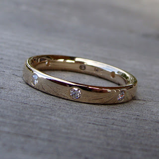 moissanite gold band