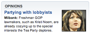 screen cap, WaPo, 2010.12.16, Noem partying with lobbyists