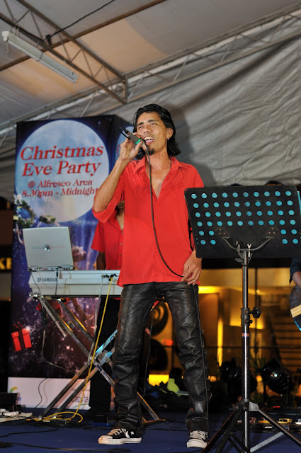 Christmas Eve Party Male Singer Performing