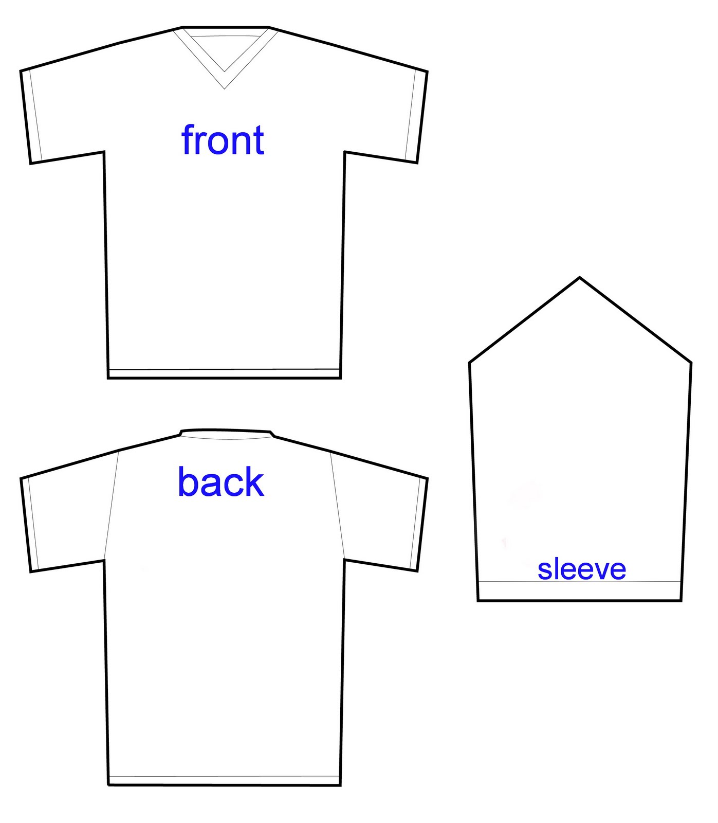 Printable Long Sleeve Shirt Template
