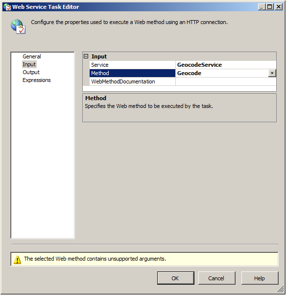BI Future Blog: Web Service Task : "The selected Web method contains ...