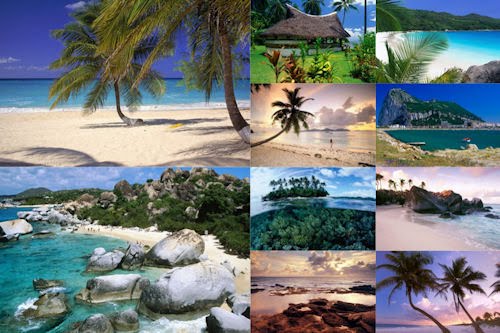 Playas paradisiacas XV (10 postales del mar azul)