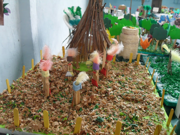 Maquete da tribo indígena