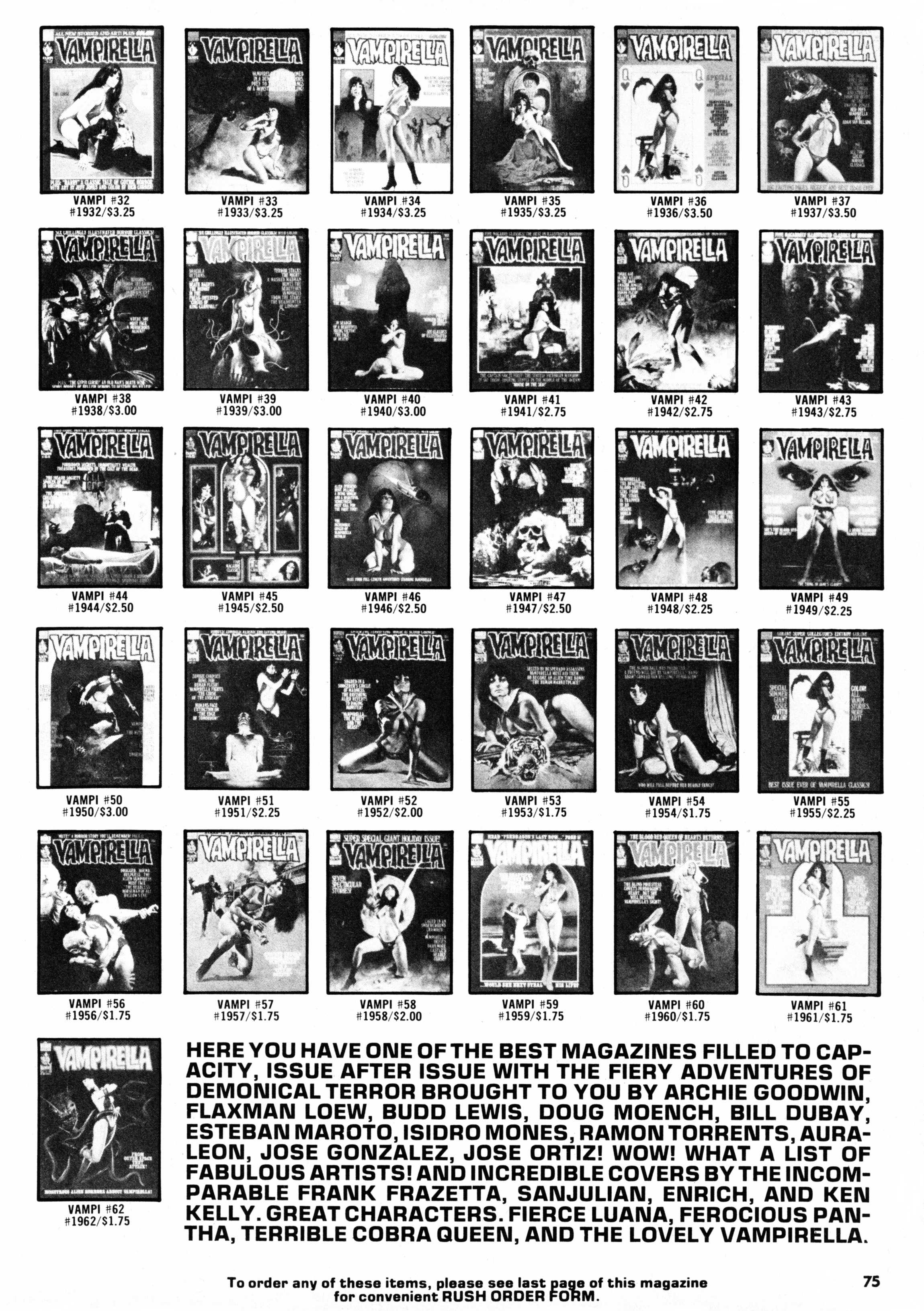 Read online Vampirella (1969) comic -  Issue #63 - 75
