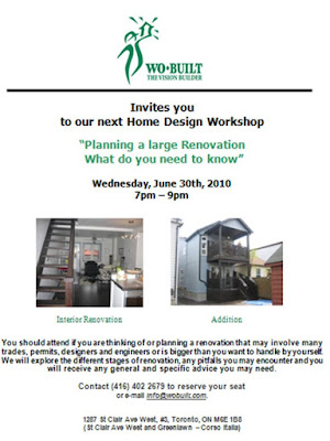 Flyer: Wo-Built Home Design Workshop Planning a large renovation