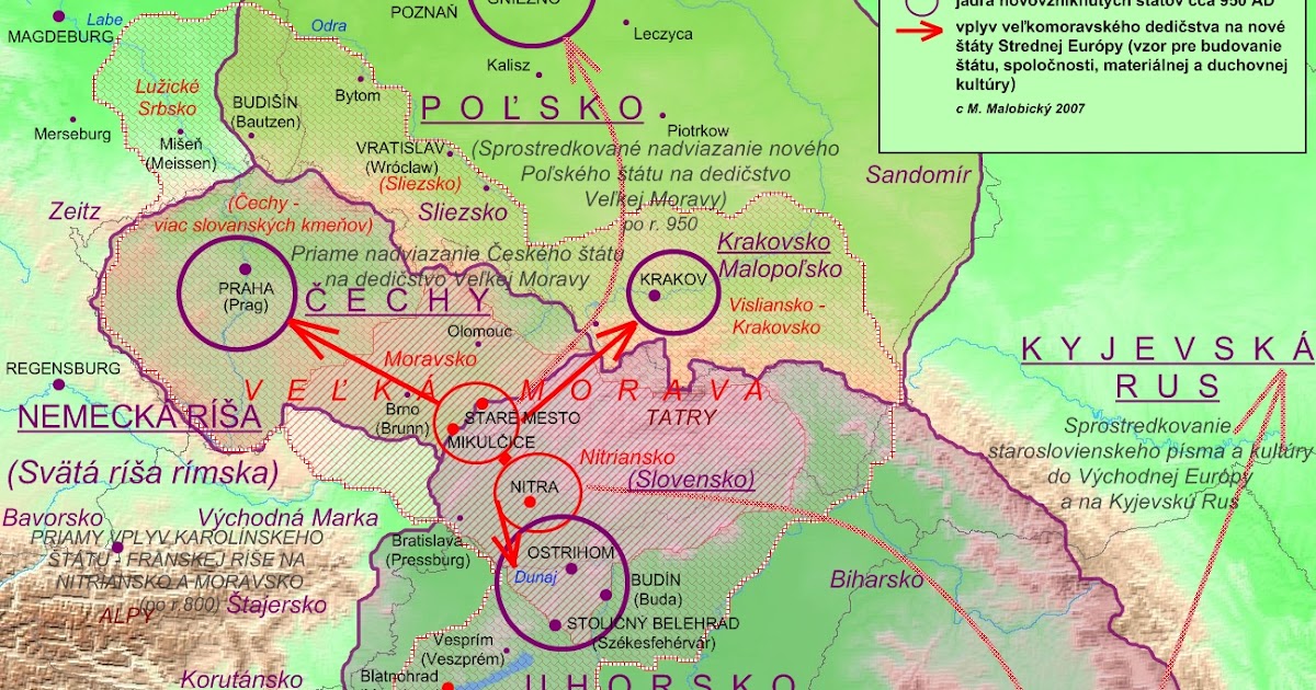 MAPY UHORSKA A SLOVENSKA: Dedičstvo Moravy - vznik nových štátov v ...