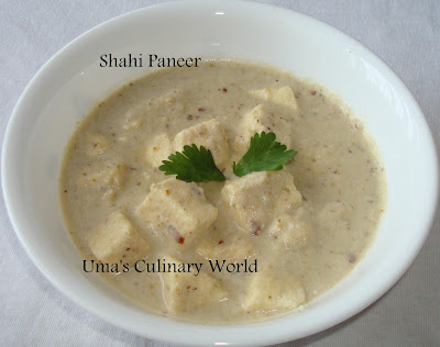 Indian Shahi Paneer