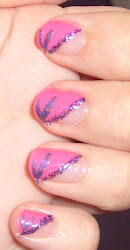 nail diagonal tip french purple across lines line pink using drew w7 dazzle then