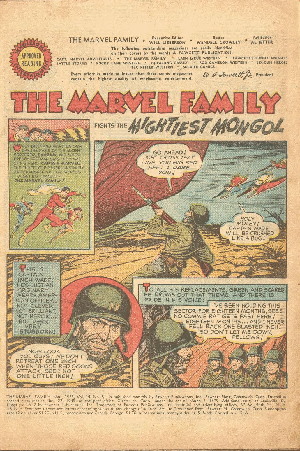 Read online The Marvel Family comic -  Issue #81 - 3