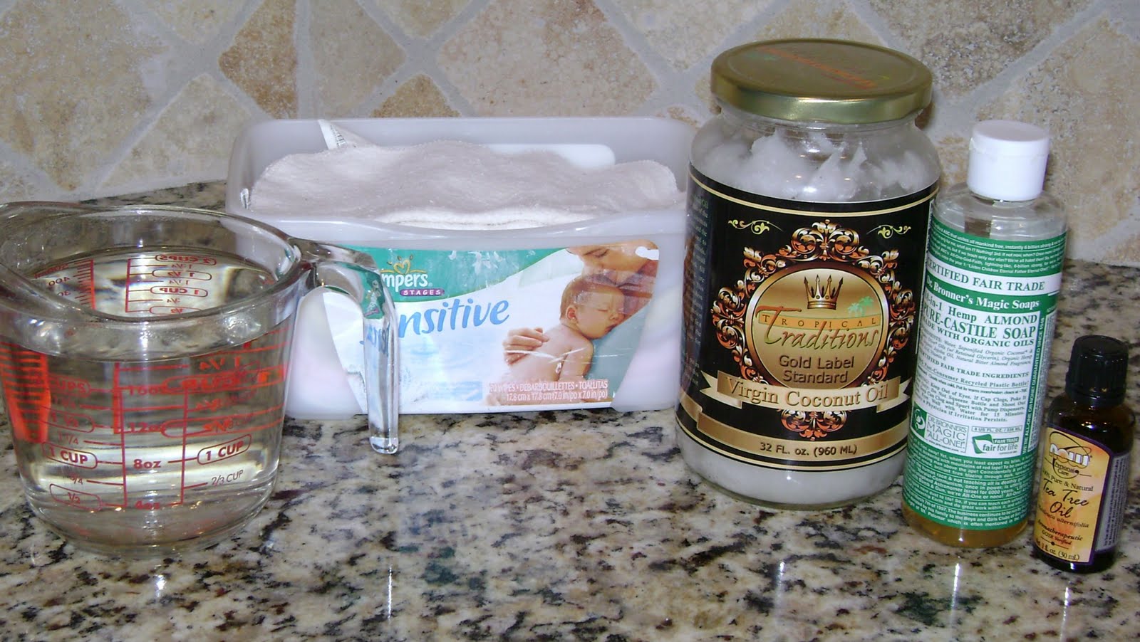 Take time to smell the rose Make your own simple cloth wipes solution.