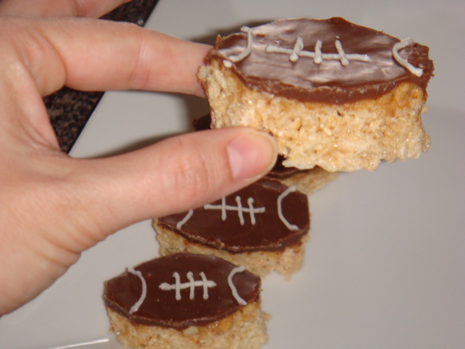 Krafts and Konfections Football Rice Krispie Treats