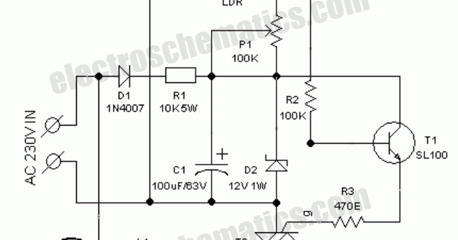 Rangkaian Lampu Otomatis schematic diagrams repair 