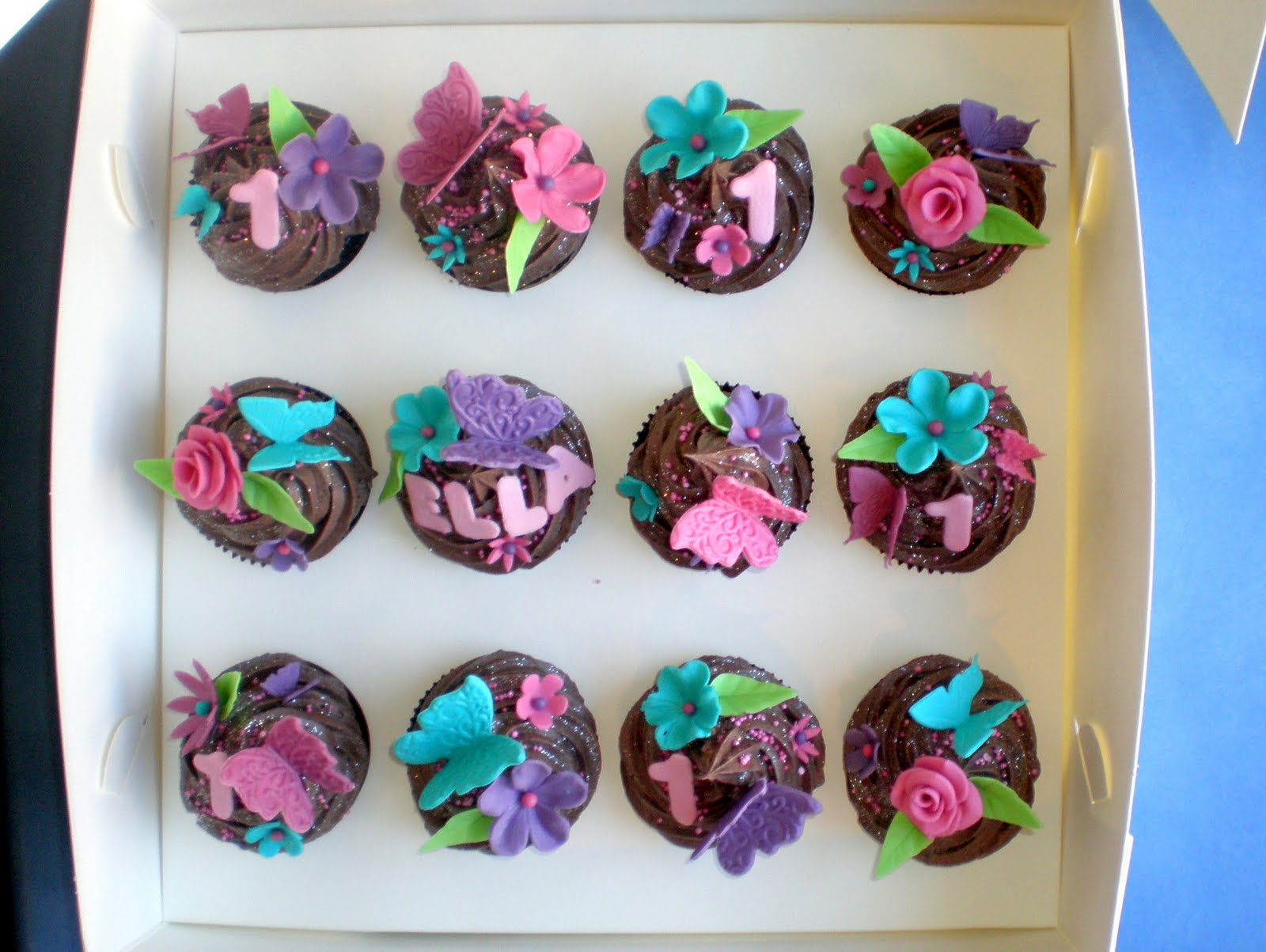 Sugar Siren Cakes Mackay Bright Butterfly &amp; Flower 1st