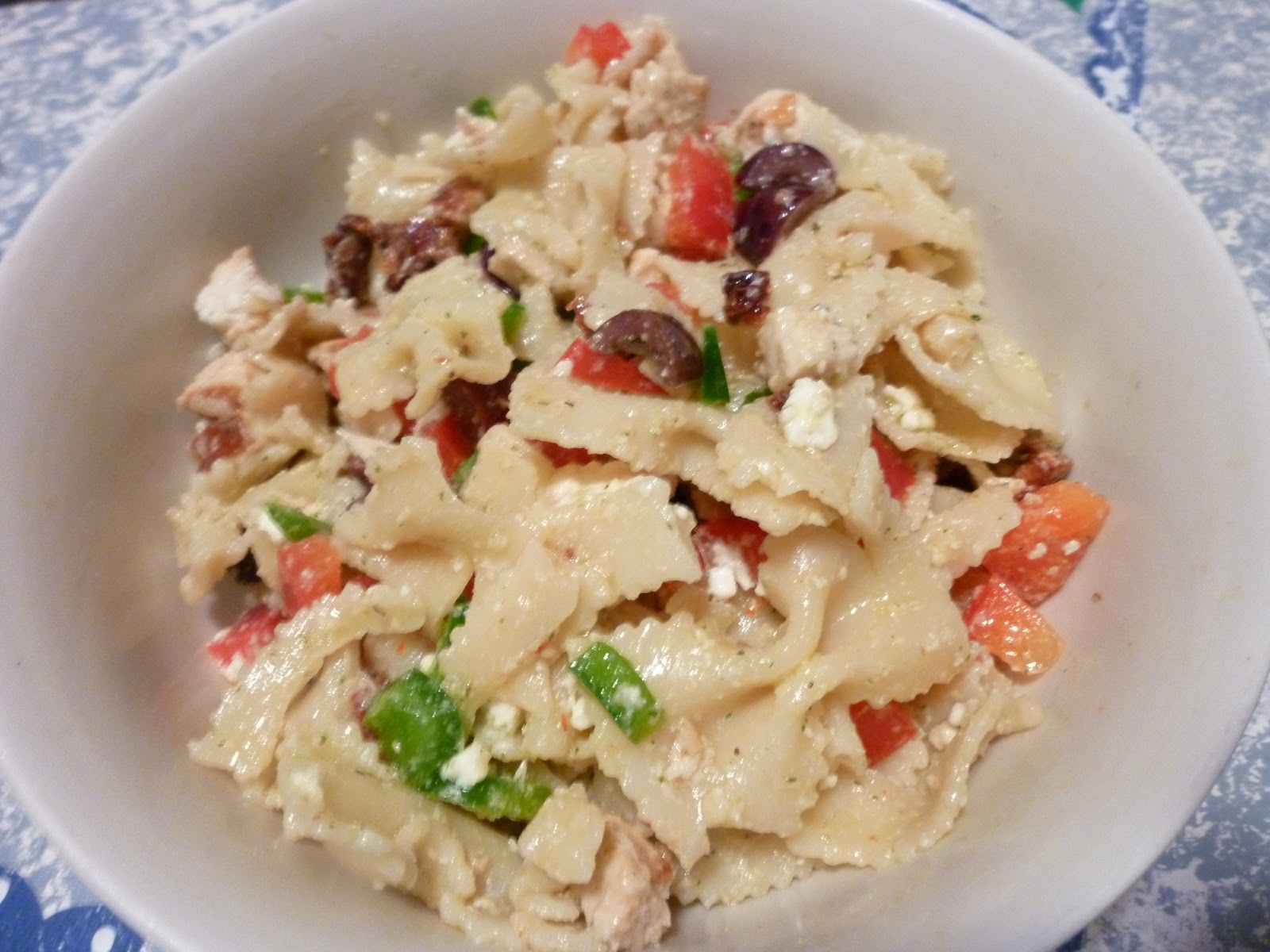Carrie's Cocina Pasta Salad, with Feta Cheese and Kalamata Olives