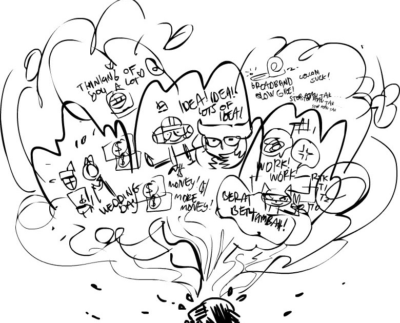 Imej Hitam Putih Otak - Seperti fourtwnty, dalam hitam putih nya adalah