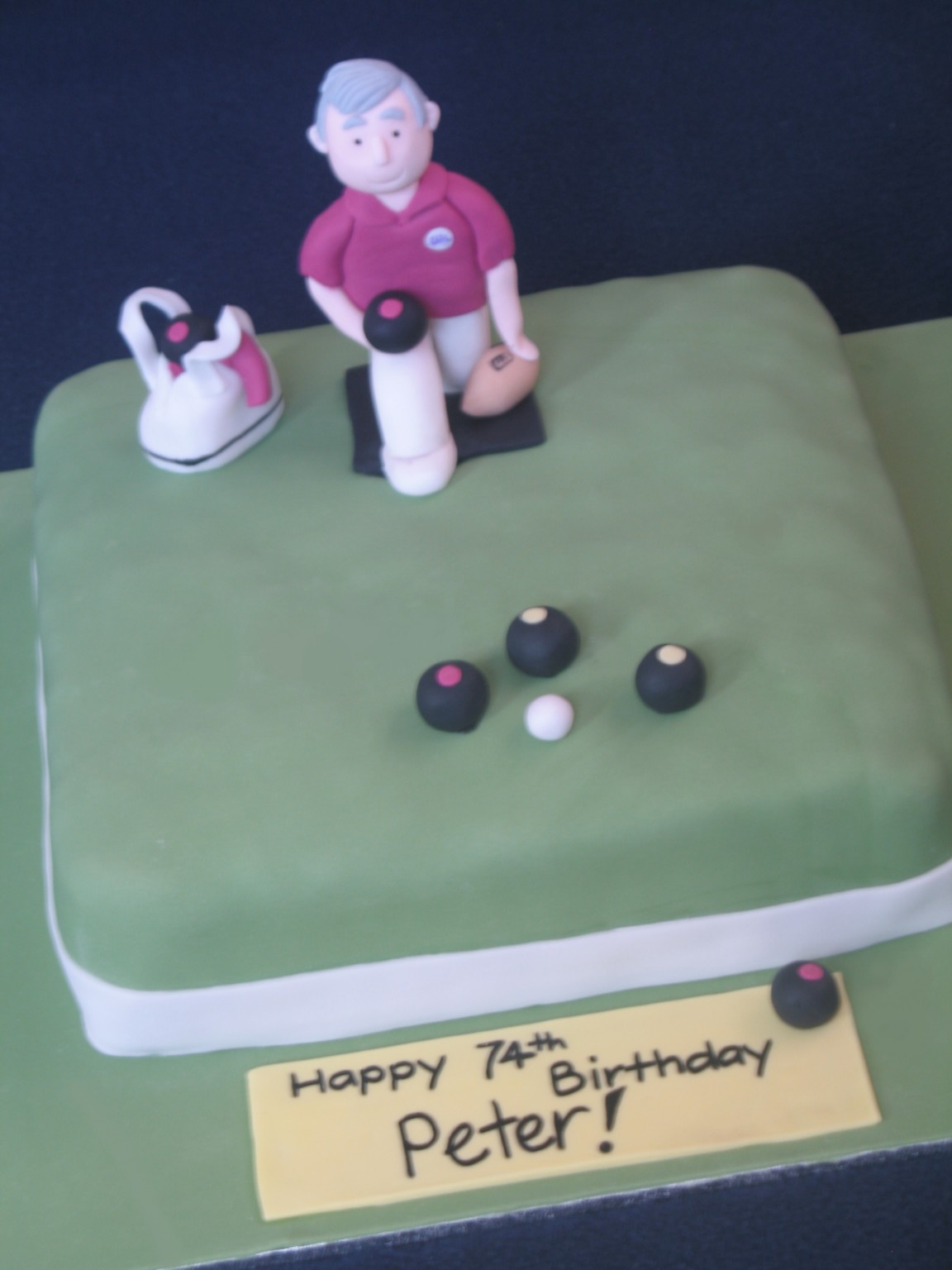 Blissfully Sweet Lawn Bowling Birthday Cake