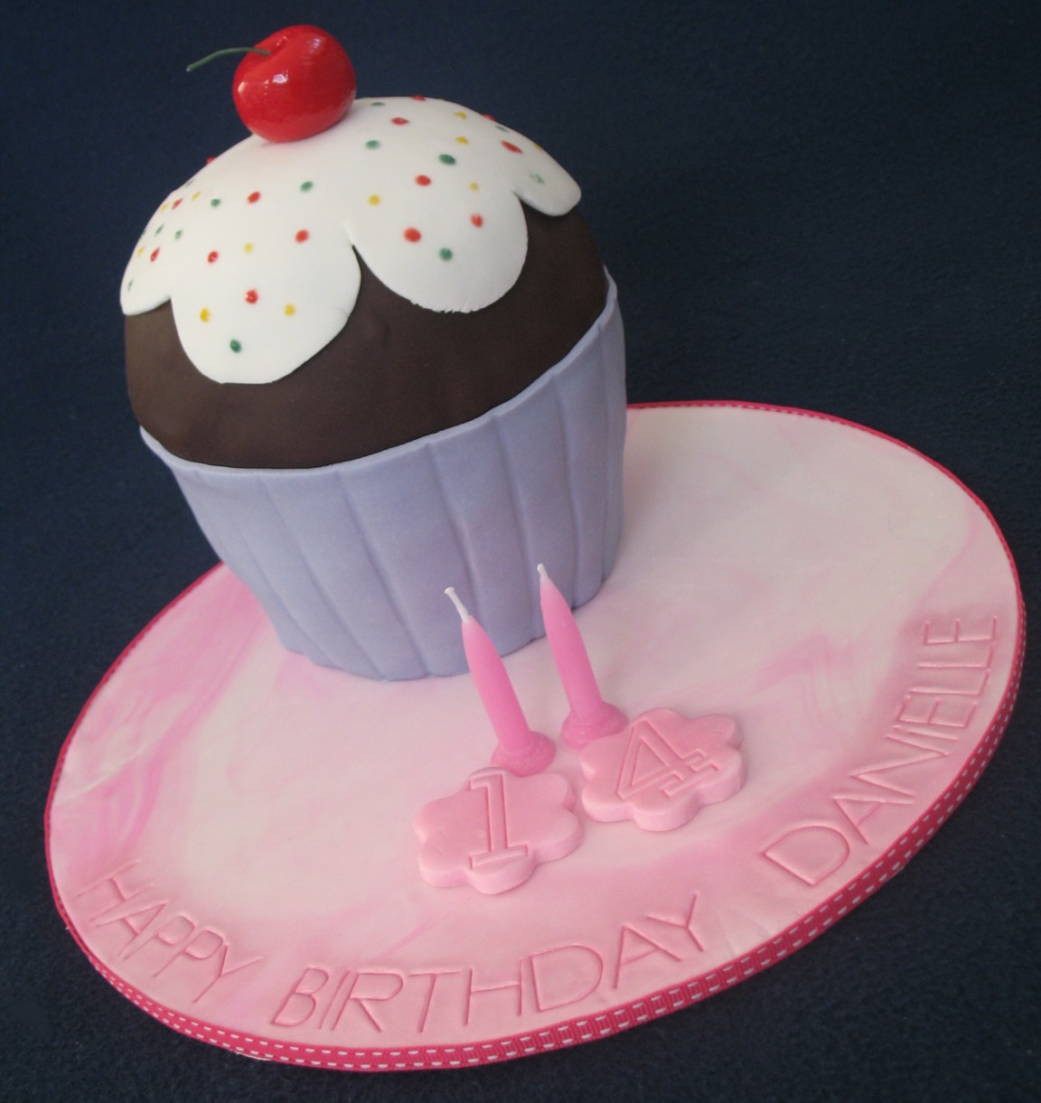 Blissfully Sweet A Giant Cupcake MiniBirthday Cake