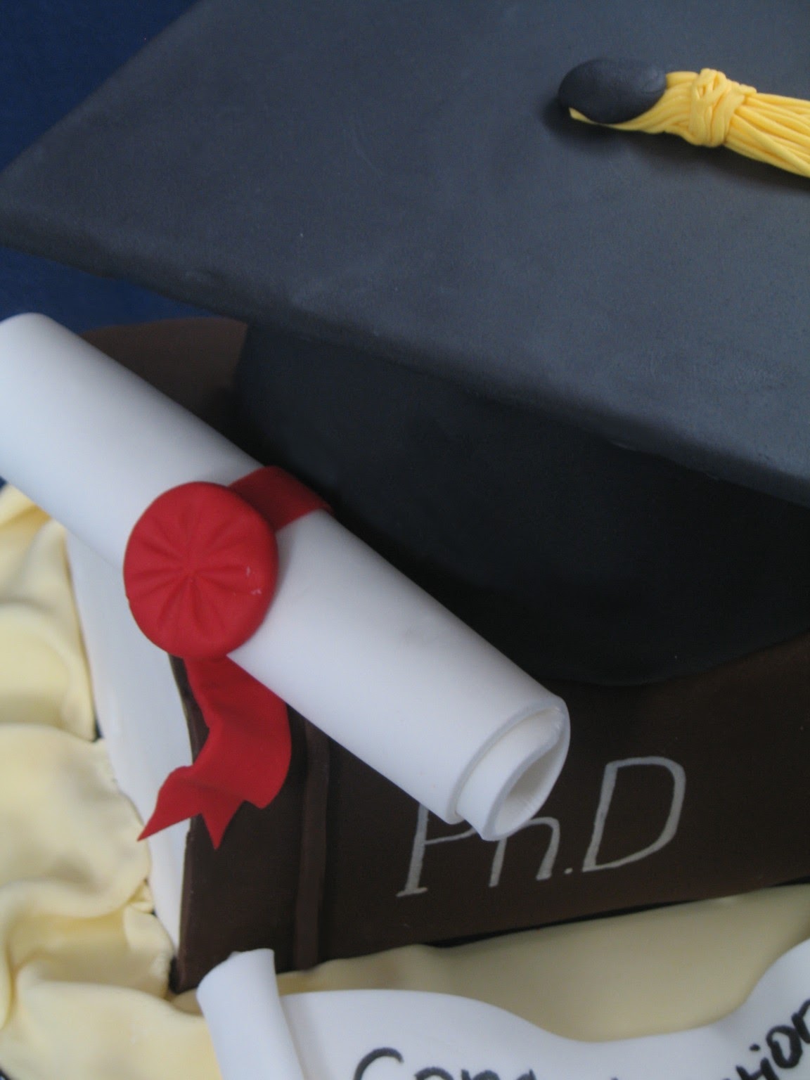 Blissfully Sweet A Graduation Cake fit for a PhD