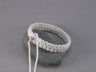 Knots and fiber bracelets: square knot cotton bangle bracelets made