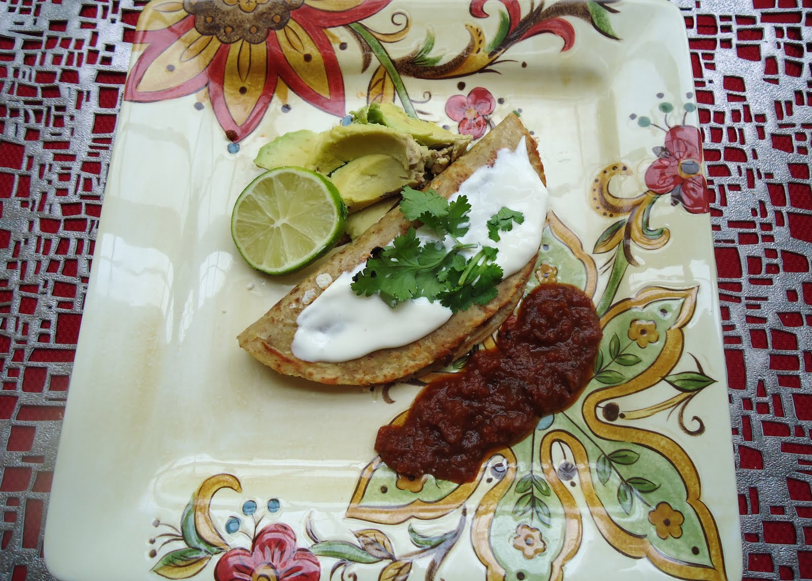 obviously vegetarian Quesadillas with Soy Chorizo, Roasted Corn, and