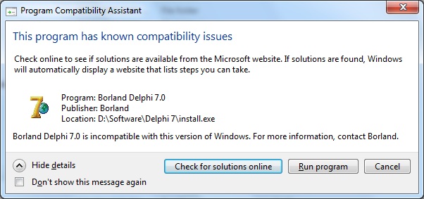 Message stating. The program on the CPU is incompatible with the Step 7 Project.