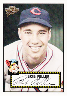 Bob Feller signed Hall of Fame Heroes baseball card
