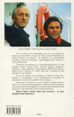 capitaine de la Calypso, par Albert Falco et Yves Paccalet, 4eme de couverture