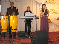 Jason Geh's live band performing during the event