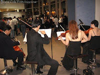 Back view of the string quartet during their performance
