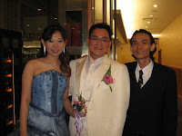 Newly weds Christina and Tristan with band manager Jason Geh