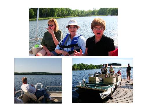 With Relatives in the Pontoon on the Lake