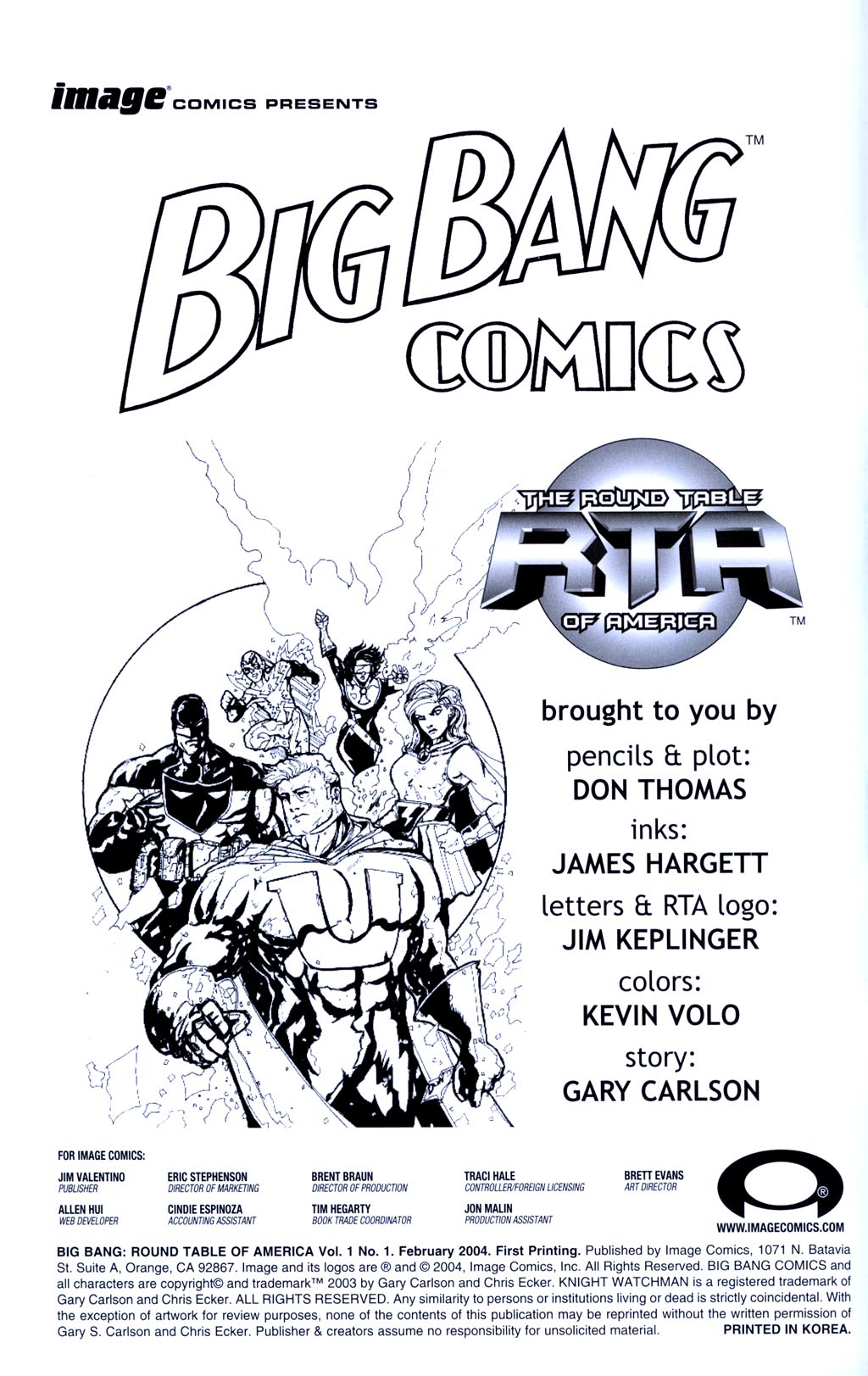 Read online Big Bang: Round Table of America comic -  Issue # Full - 2