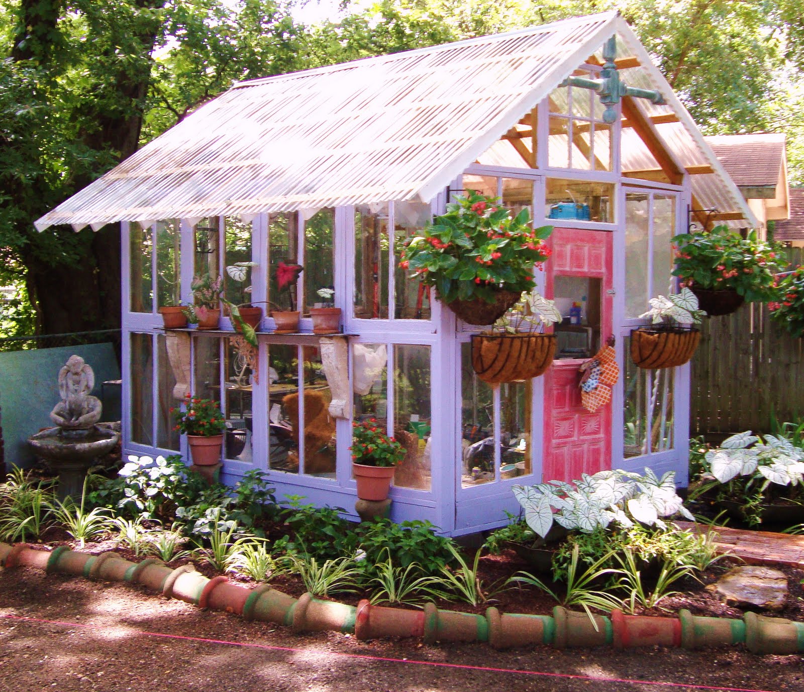  greenhouse new flower bed Lady Butterbug