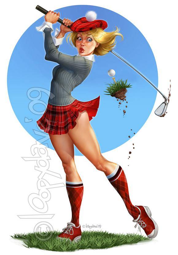 clipart girl golfer - photo #41