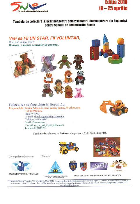 Campanie de colectare Jucari.S.N.V