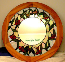 Eucalyptus Blossom mirror approx 950mm diameter  SOLD